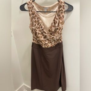 New York & Company statement cheetah print dress